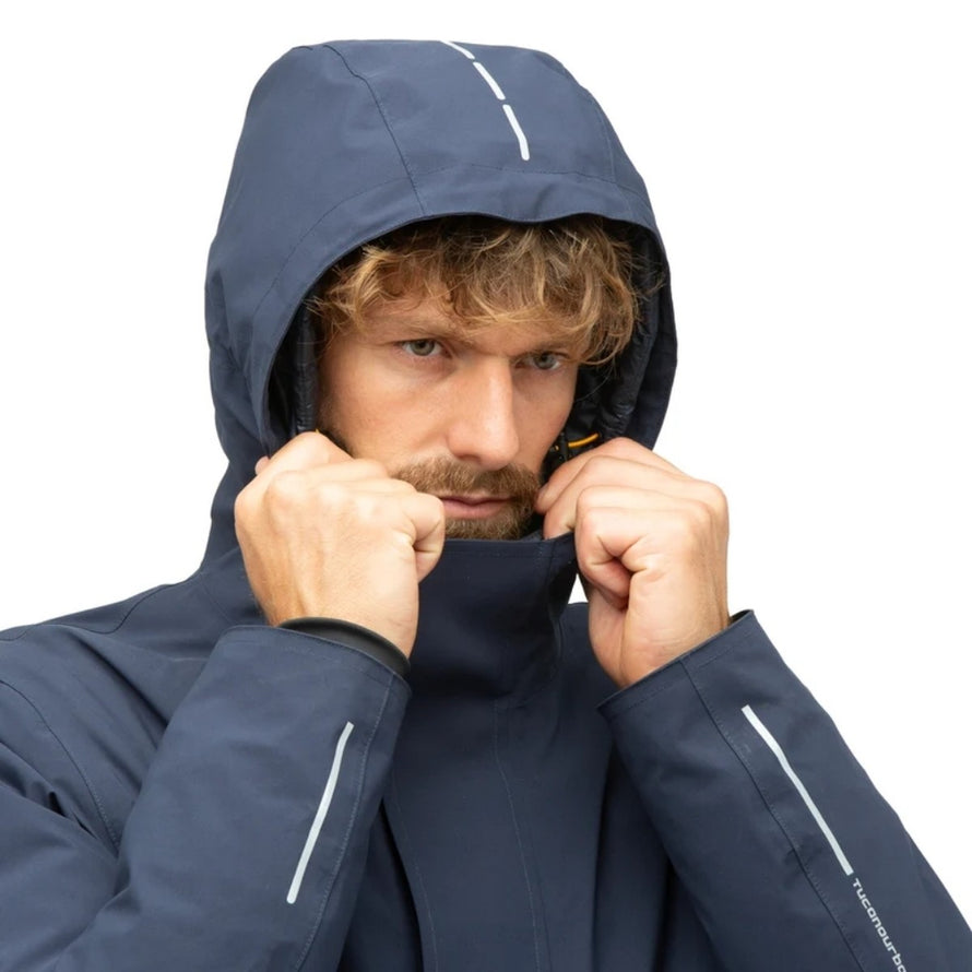 Veste Tucano Urbano Magic Parka 3 en 1 imperméable et isolante pour cyclistes urbains, protection pluie et vent