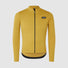Maillot thermique GripGrab Merinotech Explr jaune moutarde manches longues pour cyclisme hiver isolant et respirant