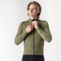 Maillot thermique GripGrab Merinotech Explr vert olive à manches longues avec zip pour cyclisme hivernal performant