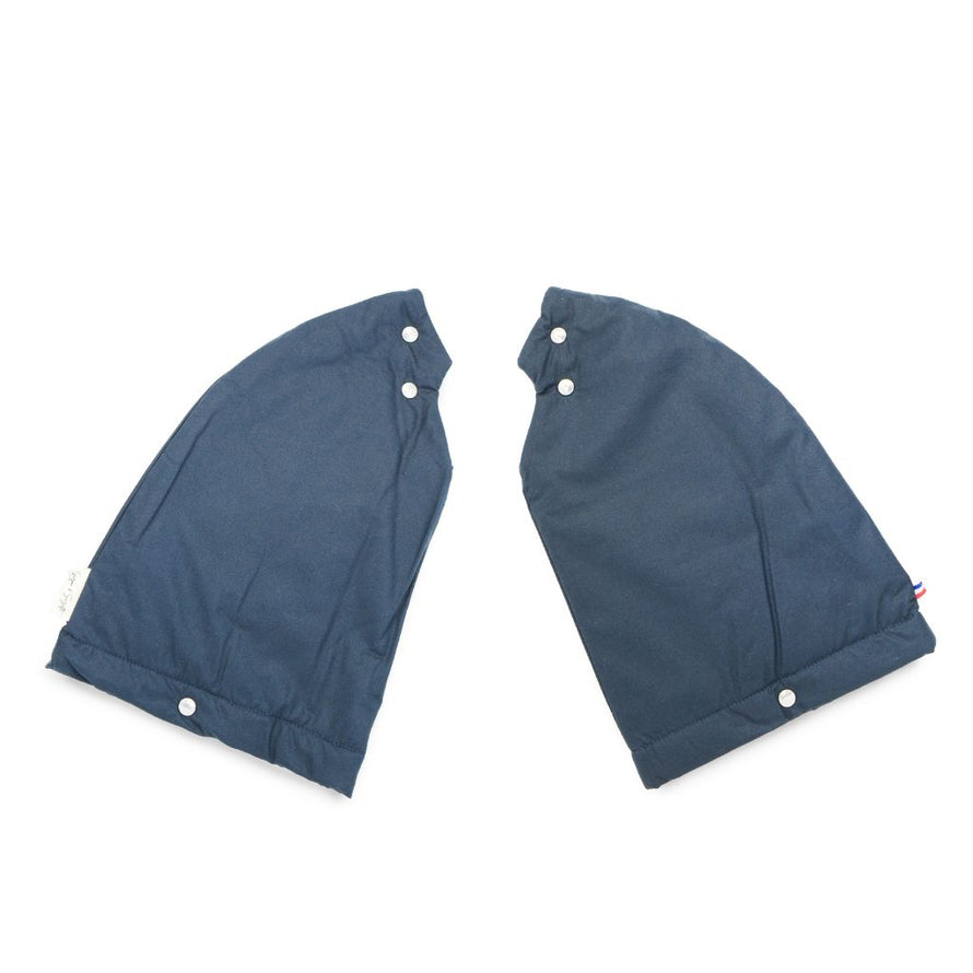Manchons vélo Suzon et Suzette bleu marine pour guidon, élégants et chauds