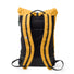 Sac a dos imperméable roll-top MeroMero Wanaka jaune et noir, confort optimal pour cyclistes urbains