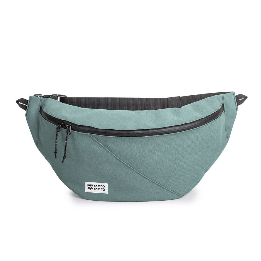 Sacoche banane HOÏAN 3L Meromero en vert avec zip imperméable pour cyclistes urbains