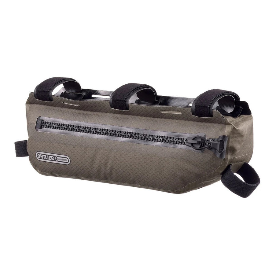 Sacoche bikepacking TopTube Ortlieb avec fixation velcro durable et tissu imperméable pour cadre vélo