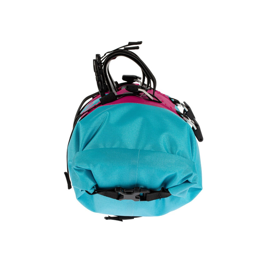 Sacoche de guidon Ortlieb Handlebar Pack 9-15L bleu rose, étanche et résistante pour bikepacking aventure
