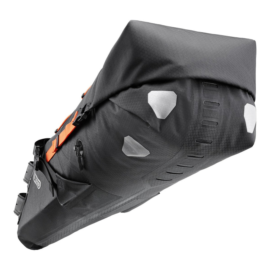 Sacoche de selle Ortlieb Seat-Pack 11-16,5L noire, étanche et compacte pour bikepacking et aventures à vélo