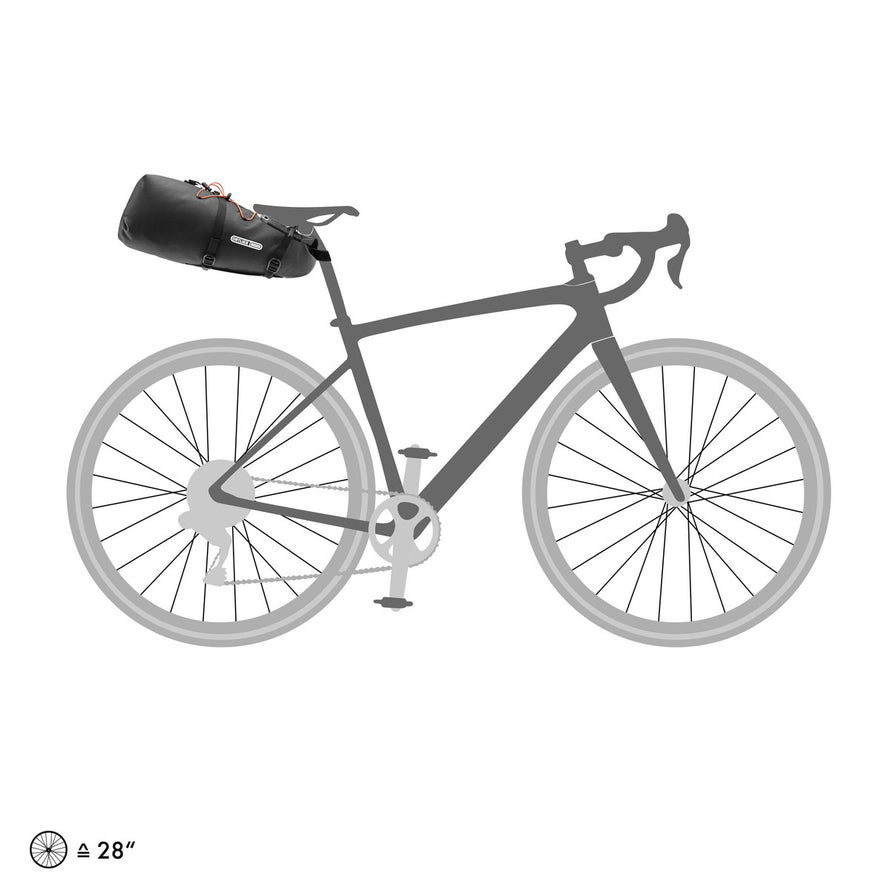 Sacoche de selle Ortlieb Seat-Lock 13 L noire avec fixation rapide et grande capacité pour vélo 28 pouces