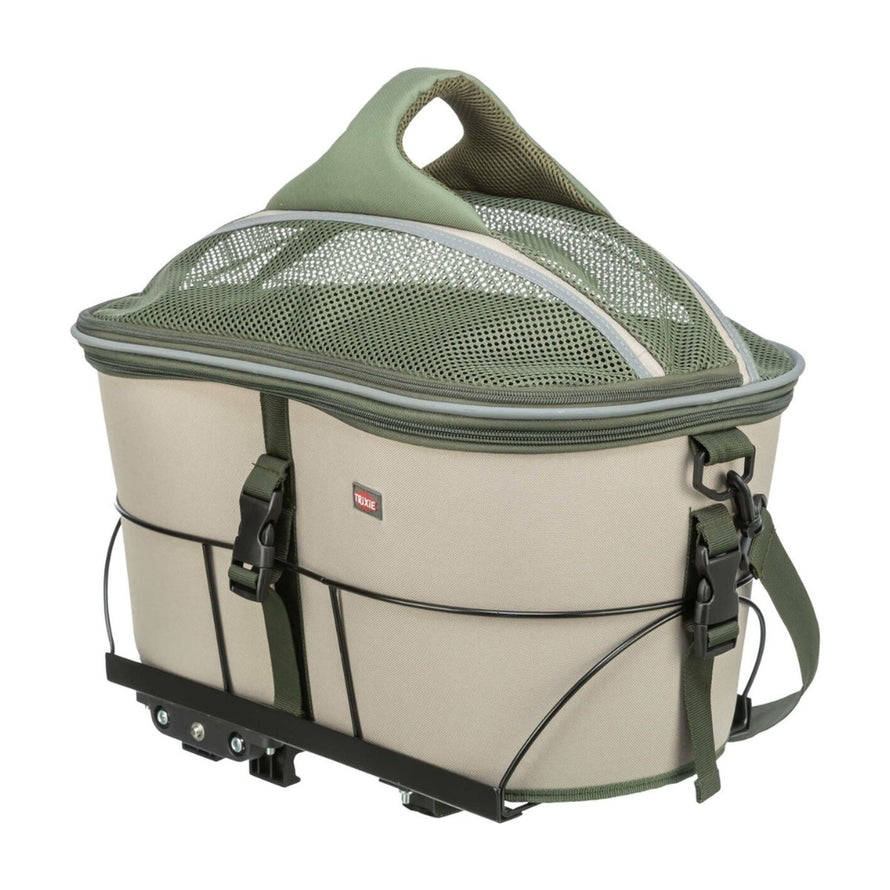 Panier chien velo Trixie pour porte-bagages, charge max 10 kg, avec filet de protection et structure rigide