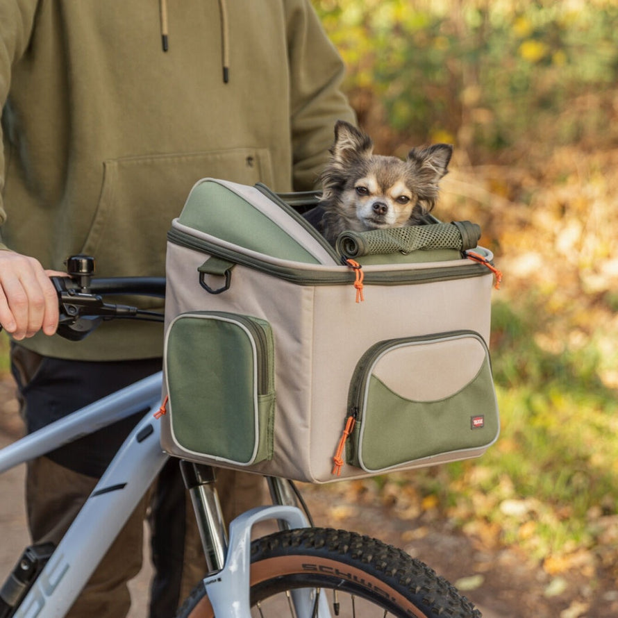 Panier vélo avant Trixie pour chien jusqu à 6 kg, pratique et confortable pour balades en toute sécurité