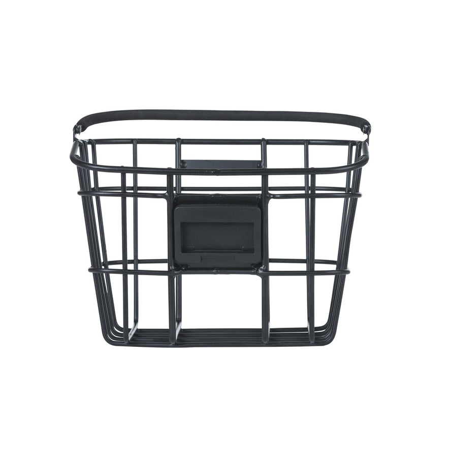 Panier vélo Basil Bremen en aluminium noir compatible KlickFix pour un transport facile et sécurisé