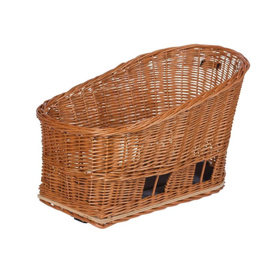 Panier en osier Basil Pasja pour vélo avec porte-bagages, transport confortable pour chien jusqu a 10 kg