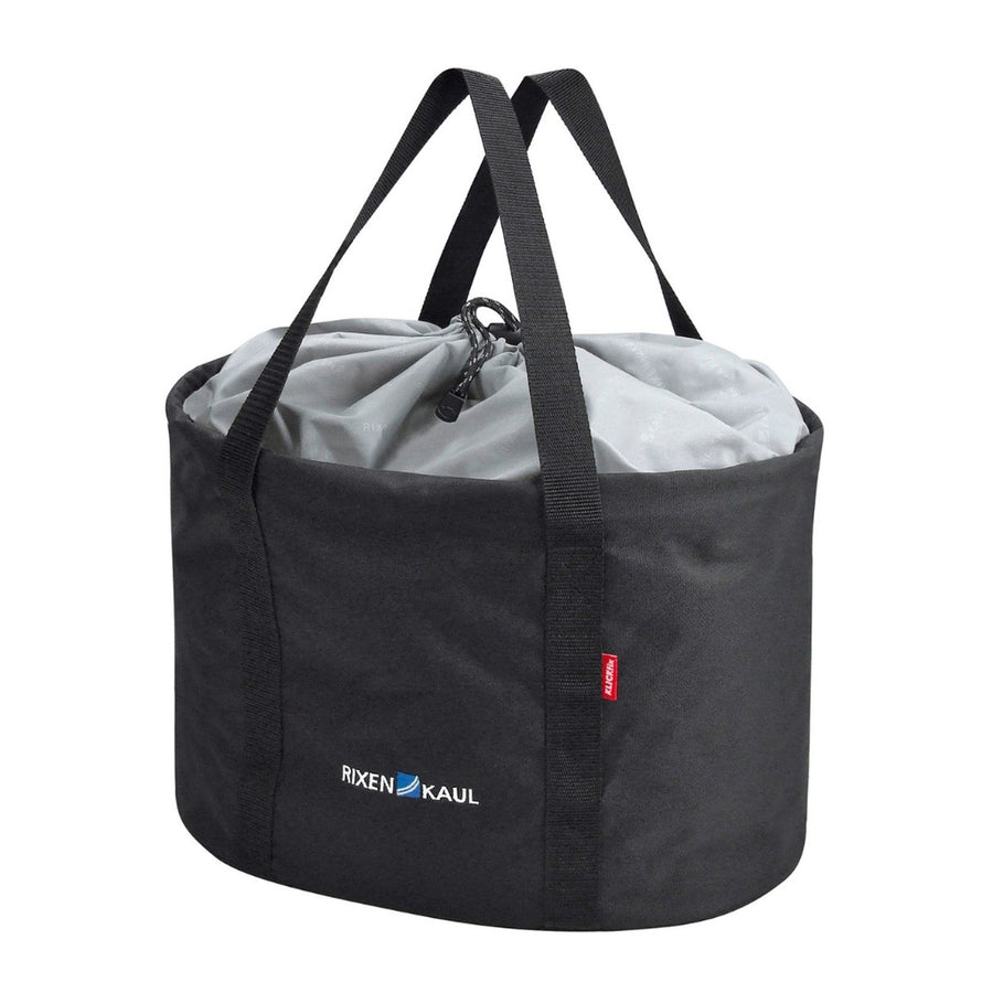 Panier vélo Klickfix Shopper Pro 24L avec sac intérieur à cordon de serrage pour guidon de vélo