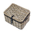 Panier en rotin Basil Dijon avec couvercle et sangle cuir noir, parfait pour vélo urbain et balades