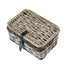 Panier avant en rotin Basil Dijon avec couvercle et sangle noire, idéal pour vélo urbain et balades