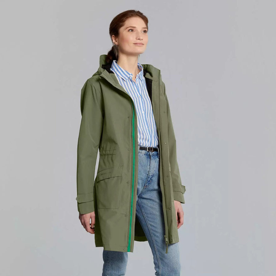 Parka pluie chaud et élégant vert olive pour femmes Mosse Basil - #2