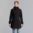 Parka pluie noire pour femme Mosse Basil, chaude et élégante, idéale pour les sorties à vélo en ville