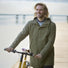 Parka de pluie vélo étanche Mosse Basil vert olive pour homme, idéale pour rouler sous la pluie