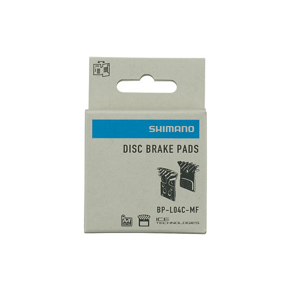 Pastiglie freno Shimano L04C-MF in metallo con alette