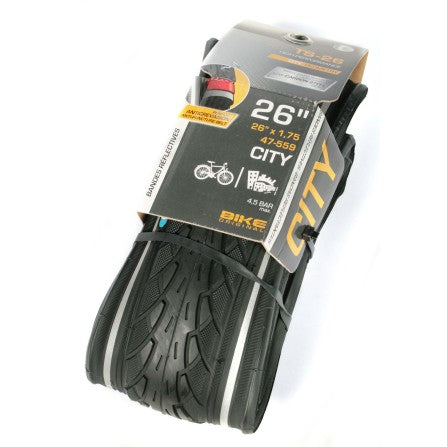 Pneu city à tringles souples 26 x 1.75 pouces pour vélo