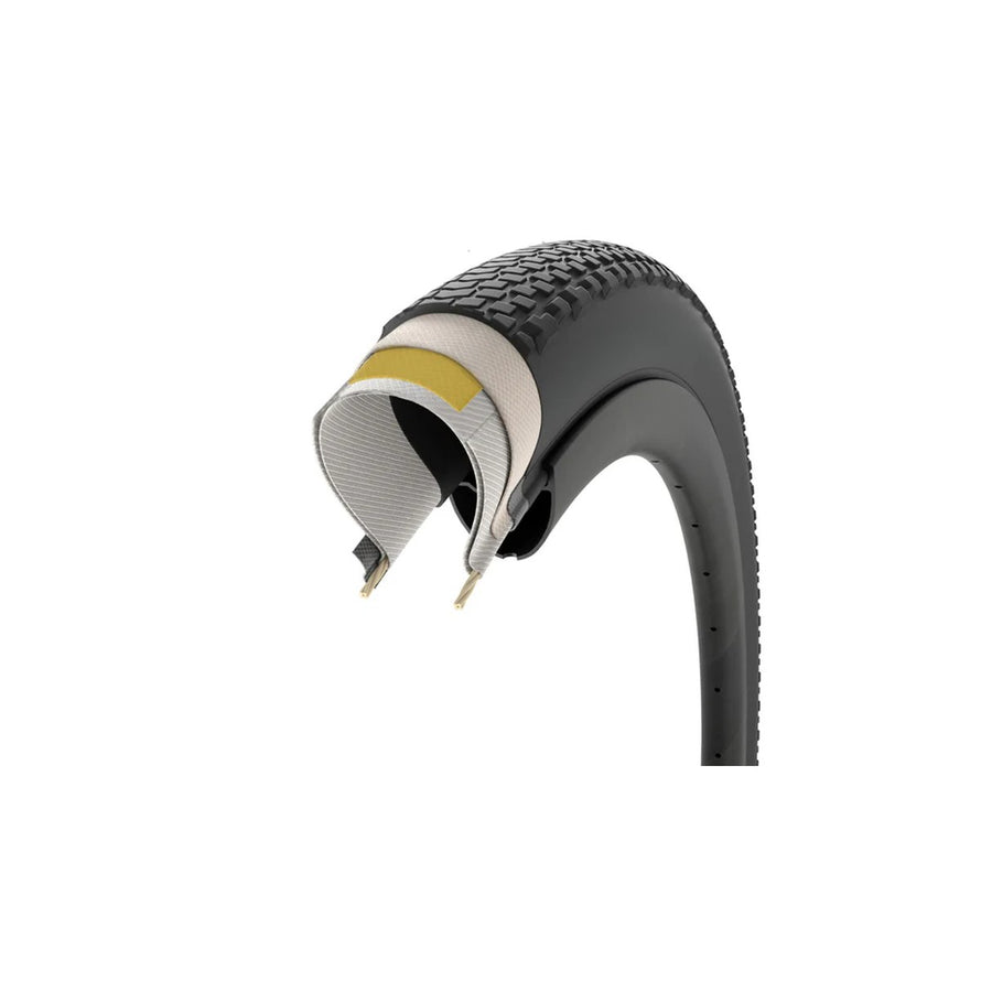 Pneu Pirelli Cinturato GRAVEL H tubeless ready avec structure renforcée pour vélo gravel performant et durable