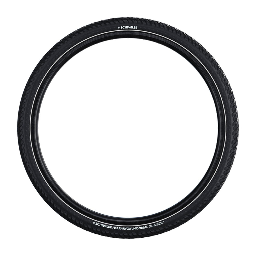 Pneu Schwalbe Marathon Mondial 700 28 pouces avec technologie Raceguard pour une protection renforcée contre les crevaisons