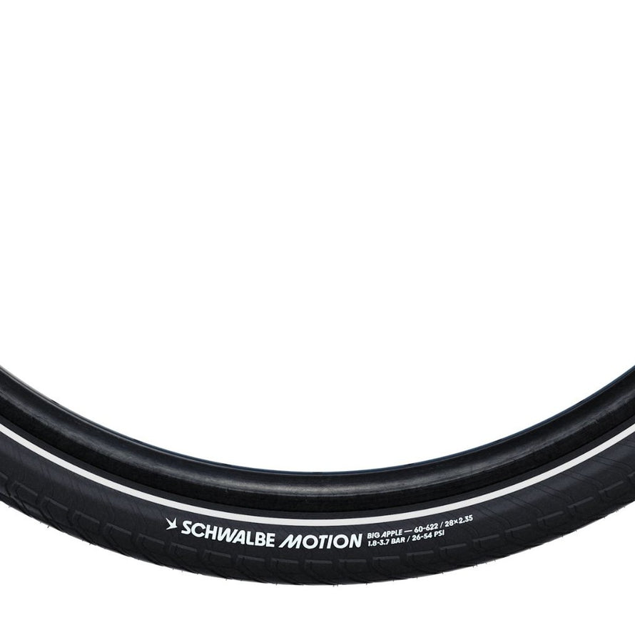 Pneu Schwalbe Motion Big Apple 20 pouces avec gomme Addix Green et protection RaceGuard pour usage urbain
