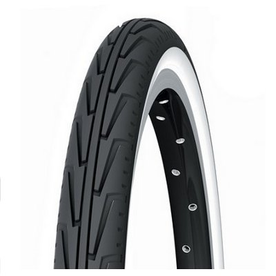 Pneu vélo 600 A Confort Michelin City Junior Noir et Blanc - #1