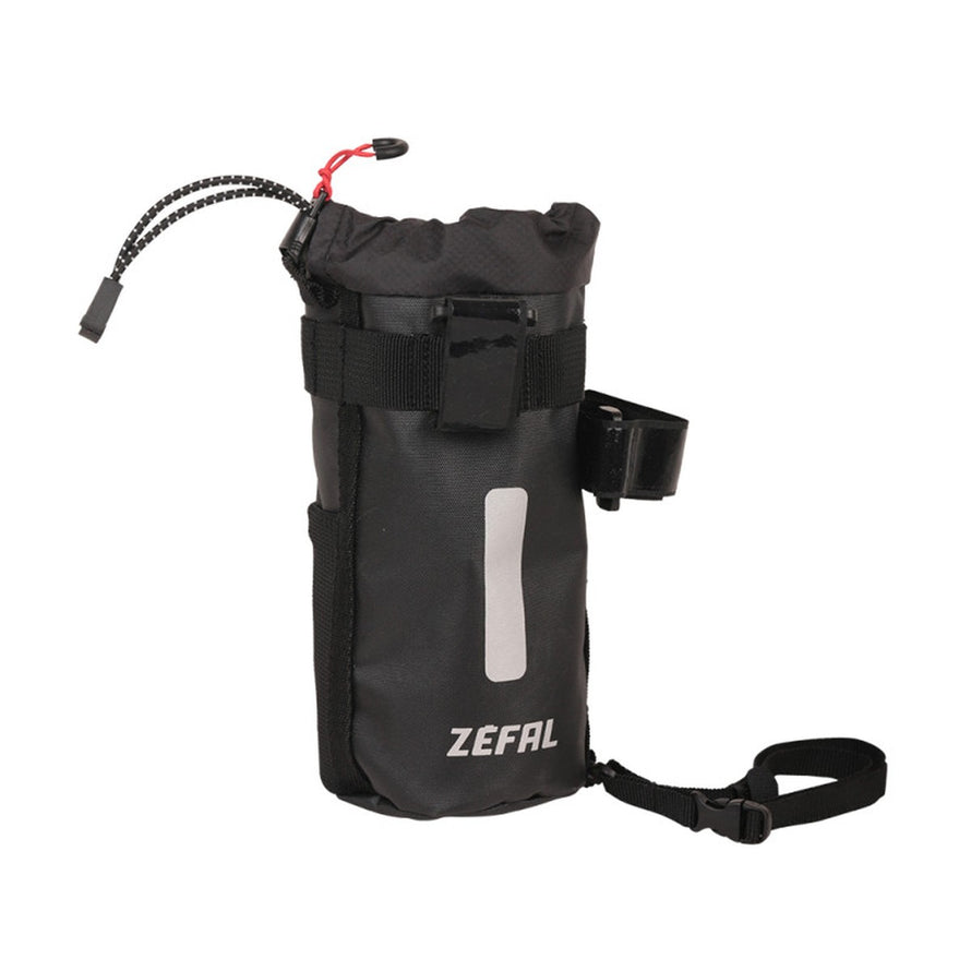 Pochette de guidon Z adventure pouch bag Zefal noire avec fermeture coulissante et sangles de fixation