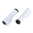 Poignees velo Herrmans Nucore Tour ergonomiques blanc avec design antiderapant pour un confort et controle superieur