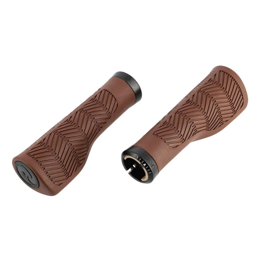 Poignees velo Herrmans Nucore Tour ergonomiques marron pour confort et controle optimal en cyclisme