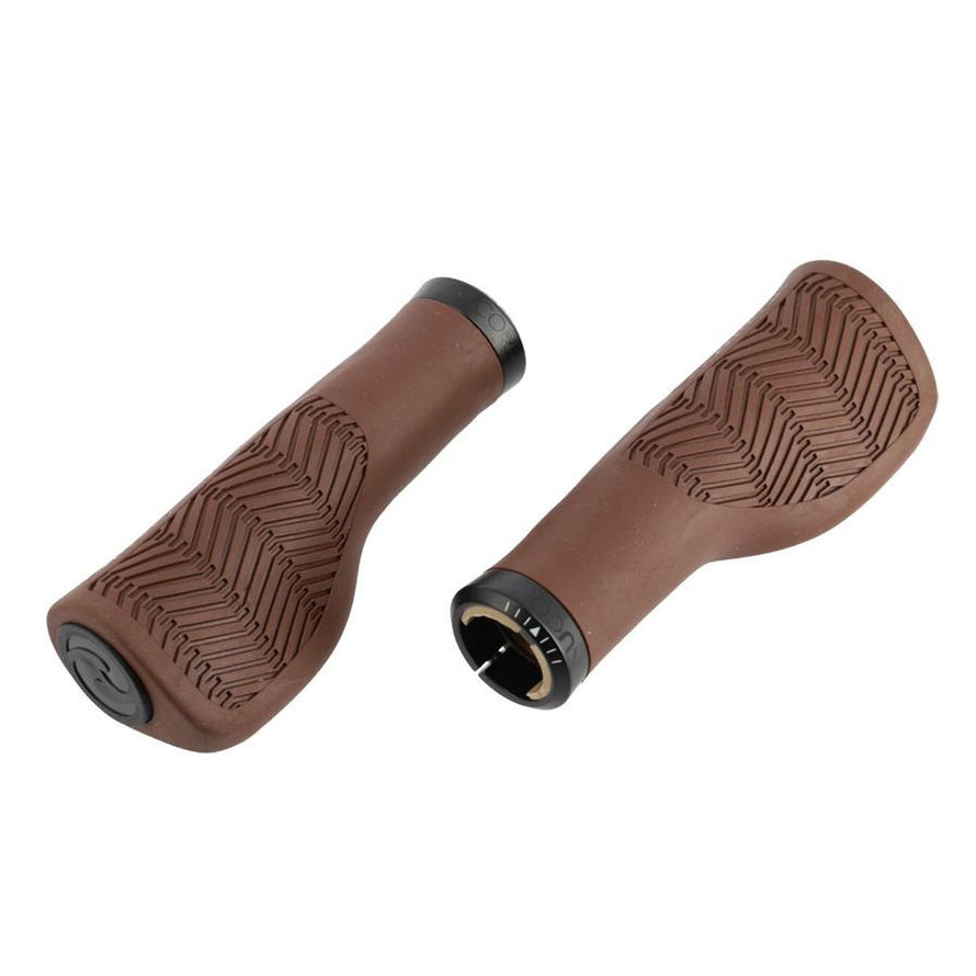 Poignees ergonomiques Herrmans Nucore Town marron pour un maintien confortable et une meilleure prise en main