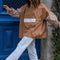 Poncho de pluie court Poule Party Damier Marron vélo déperlant recyclé urbain pratique unisexe coordonné élégant