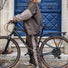 Poncho de pluie court Poule Party adulte  Damier Kaki vélo deperlant urbain ville pratique capuche style original écoresponsable