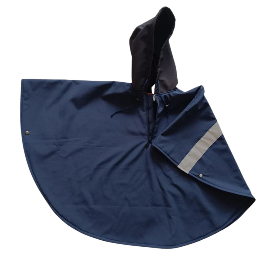 Poncho enfant vélo imperméable JUP-ON 3-en-1 avec capuche et bandes réfléchissantes pour protection contre la pluie