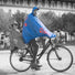 Cape de pluie avec visière spéciale cyclistes, ergonomique, résistante au vent et avec rangement sur vélo