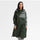 Femme portant un poncho de pluie pour vélo Romea Urban Circus kaki
