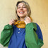 Poncho vélo femme élégant Poule Party Ash Blue