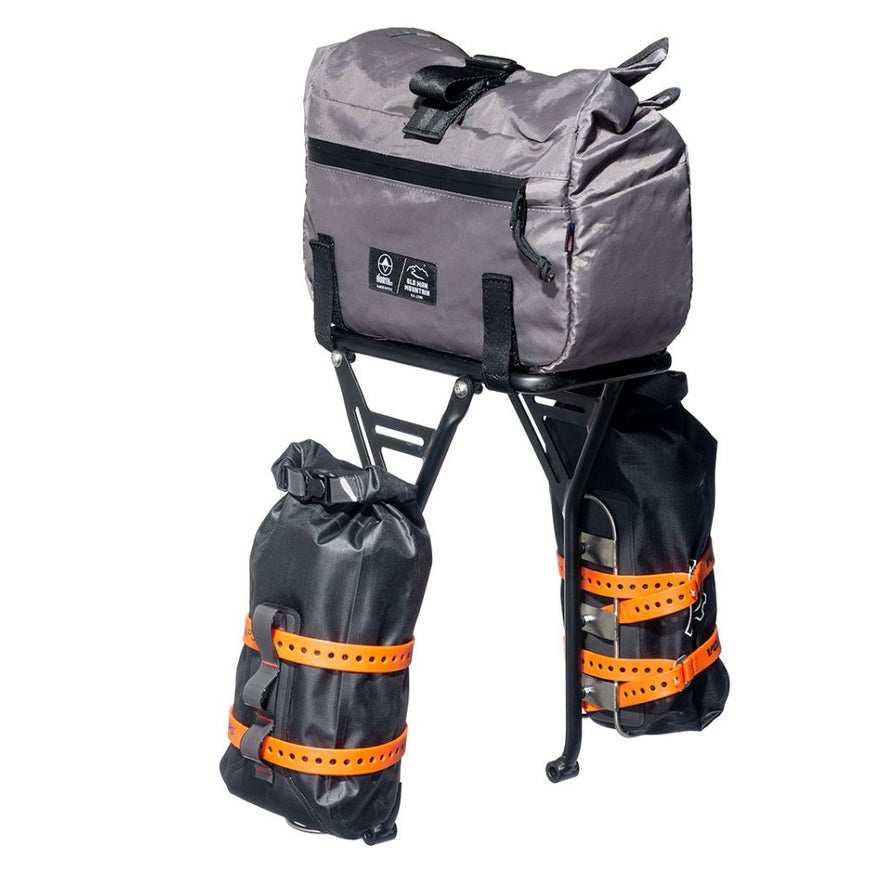 Porte-bagages Old Man Mountain Elkhorn avec cages supplémentaires et voiles straps