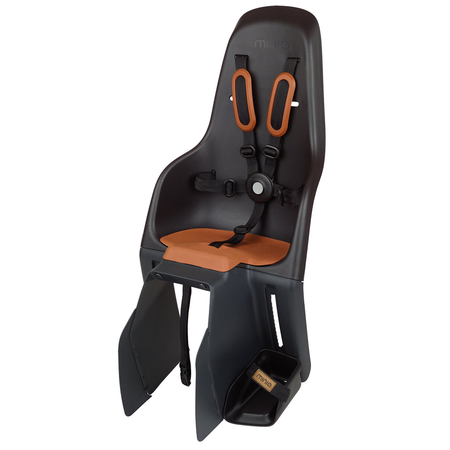 Siège vélo sur porte-bagages arrière pour junior Minia noir