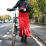 Le Rainwrap de Georgia in Dublin protège les jambes de la pluie à vélo sans gêner le pédalage