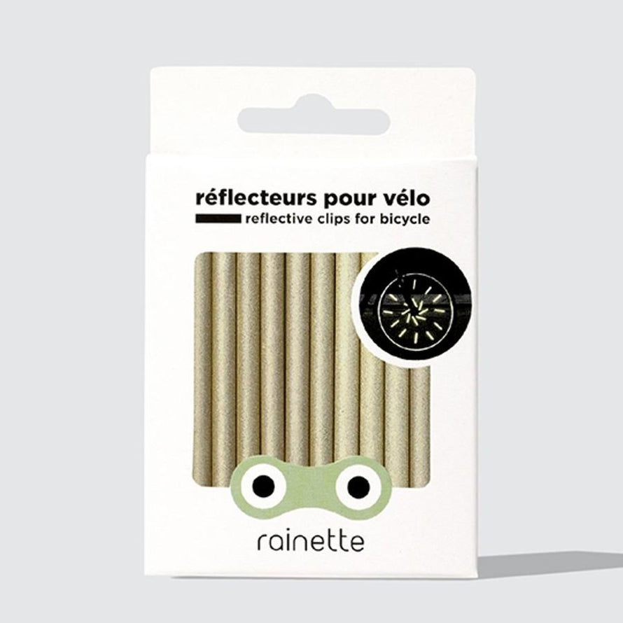 Reflecteurs pour rayons de velo Rainette 80 mm blanc pack de 12 pieces pour securite et visibilite