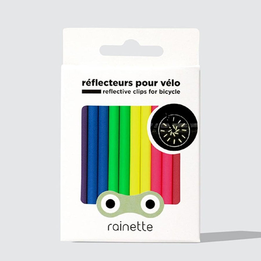 Reflecteurs multicolores pour rayons de velo Rainette 80 mm, lot de 12 pour securite et visibilite en conditions nocturnes