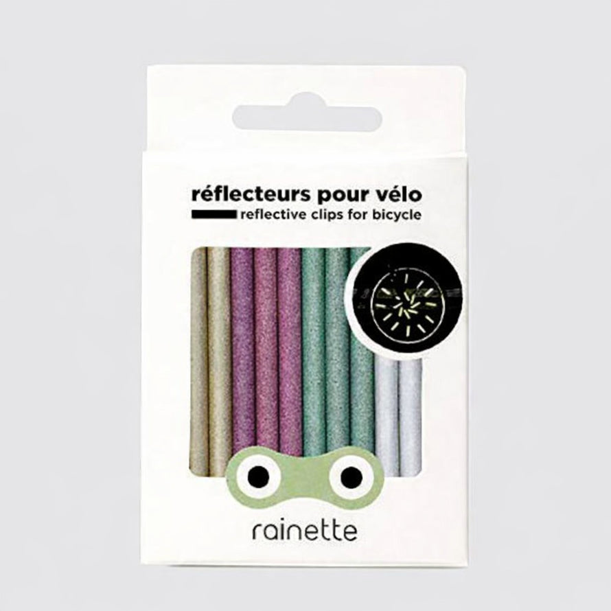 Pack de 12 reflecteurs multicolores Rainette 80 mm pour rayons de velo, visibilite et securite renforcees