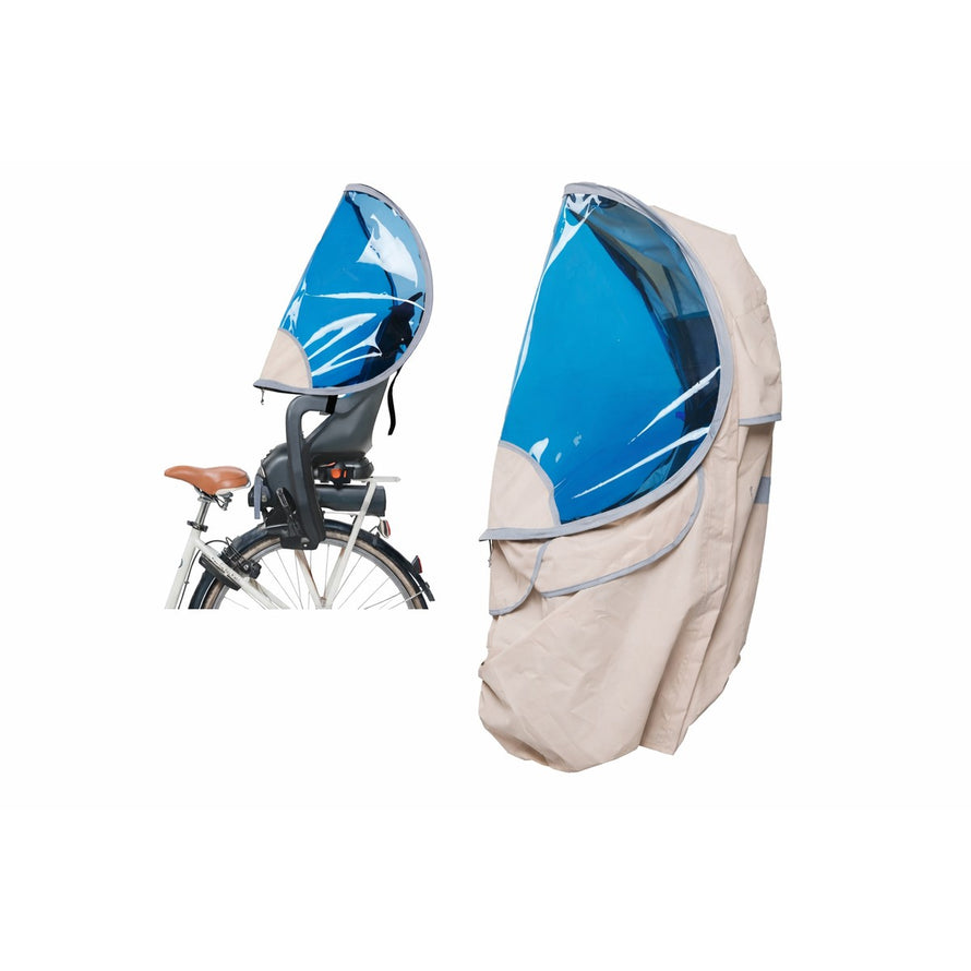 Abri pluie et soleil pour siege velo enfant Rainjoy Bub-up, protection efficace contre les intemperies