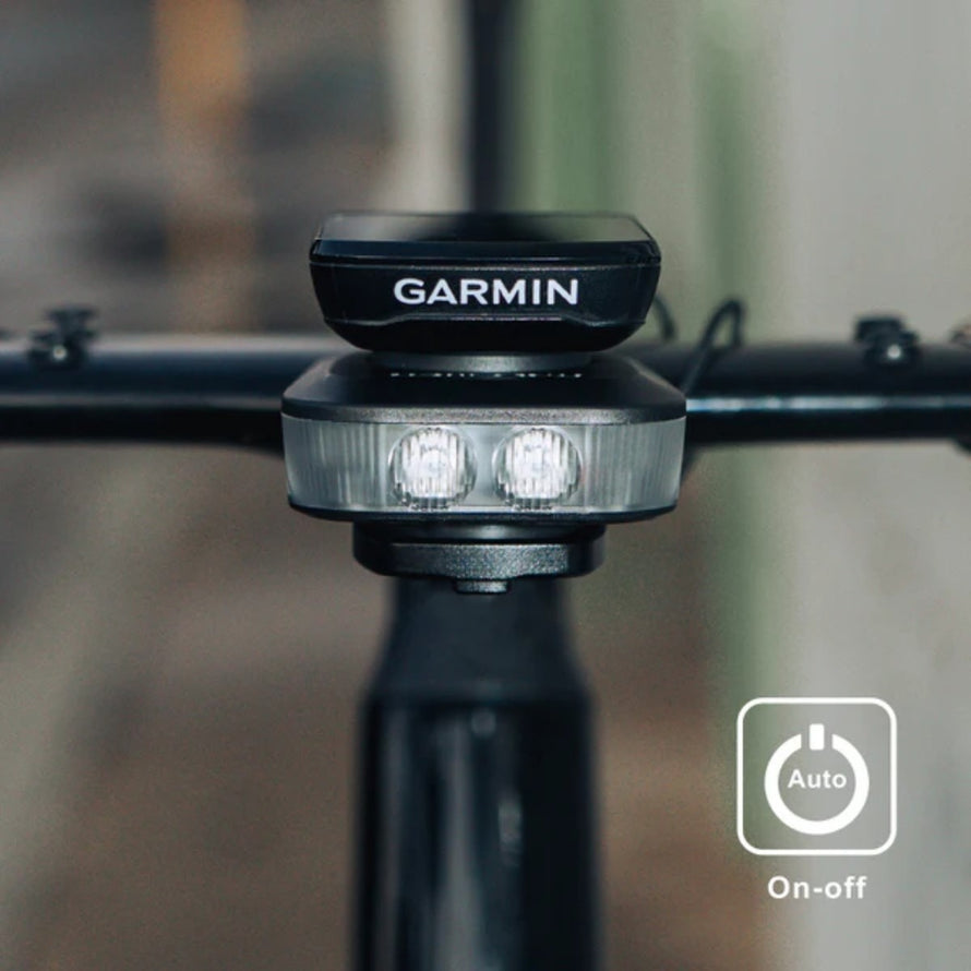 Lampe avant vélo Ravemen FR 500 avec fixation pour Garmin et Wahoo, éclairage LED performant et compact