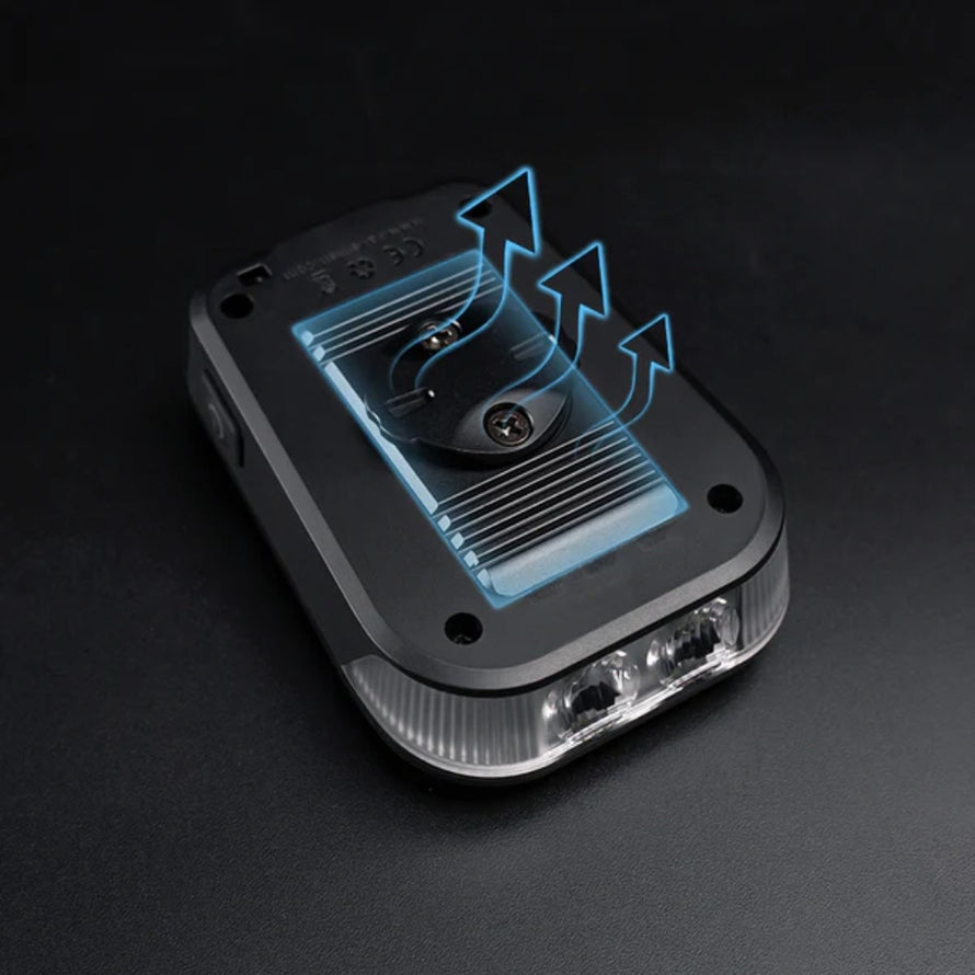 Lampe avant vélo Ravemen FR 500 avec fixation Garmin et Wahoo, éclairage LED puissant et design innovant