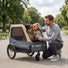 Remorque 2-en-1 Polisport pour chien jusqu a 23 kg, transport velo securise et confort optimal