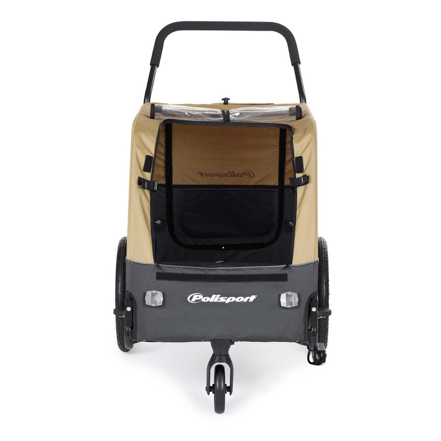 Remorque pour chien 2-en-1 Polisport jusqu a 23 kg, confortable et sécurisée pour vélo