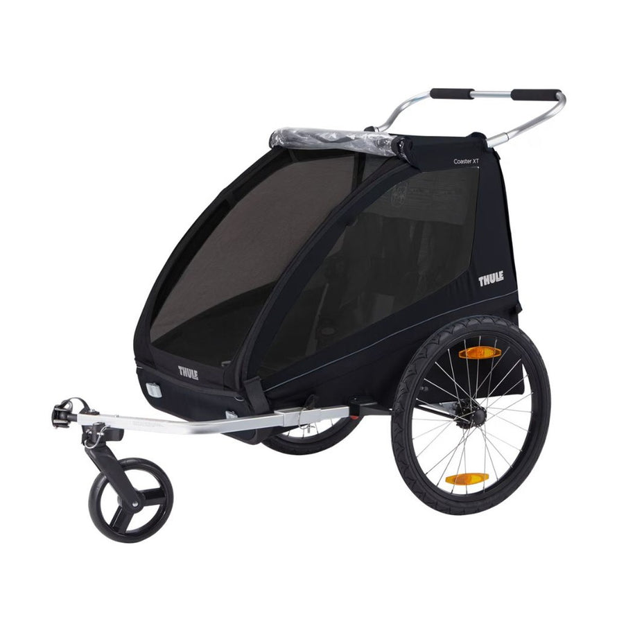 Remorque poussette Thule Chariot Coaster XT pour 2 enfants, idéale pour balades à vélo en toute sécurité