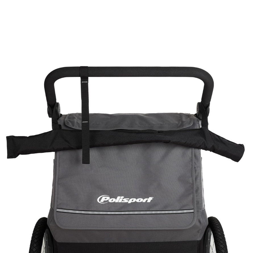 Remorque vélo et poussette 2-en-1 Polisport pour enfant de 7 mois à 4 ans, design pratique et sécurité optimale