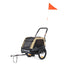 Remorque 2-en-1 pour chien Polisport, supporte jusqu a 23 kg, ideale pour velo et promenade en toute securite